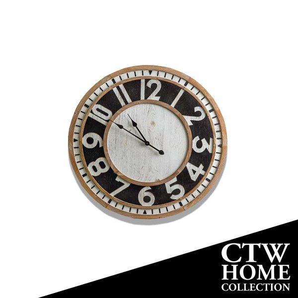 Langton Wall Clock, 31-inch Diameter, Wood