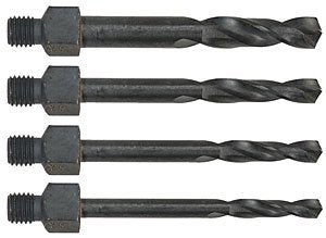 Aircraft Tool Supply Threaded Drill Bits #40, 30, 21, 12 (4-Pack)