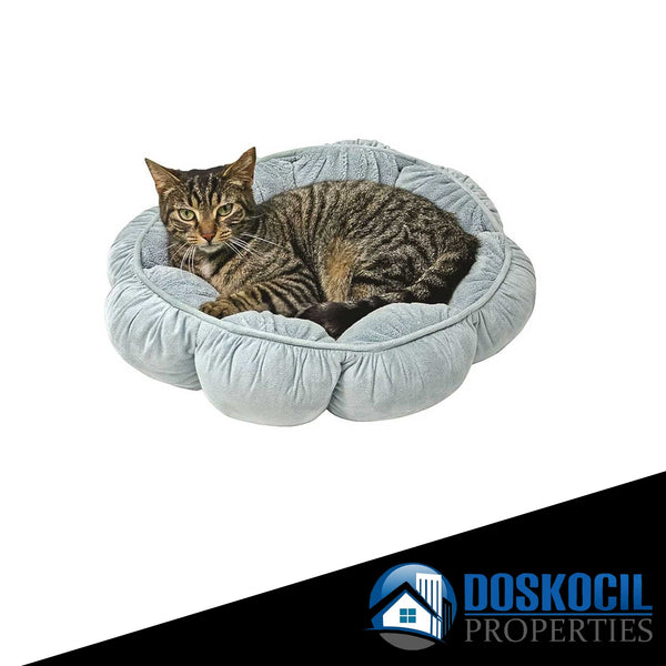 PUFFY ROUND CAT BED 18", ASSORTED COLOR