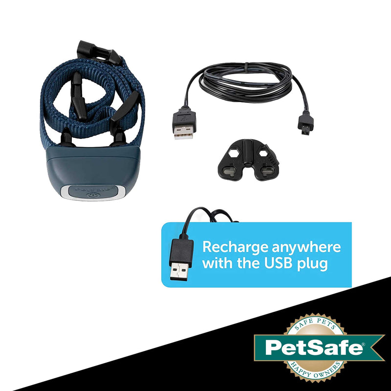 Rechargeable Bark Collar, 15 Levels of Automatically Adjusting Static Correction - Waterproof