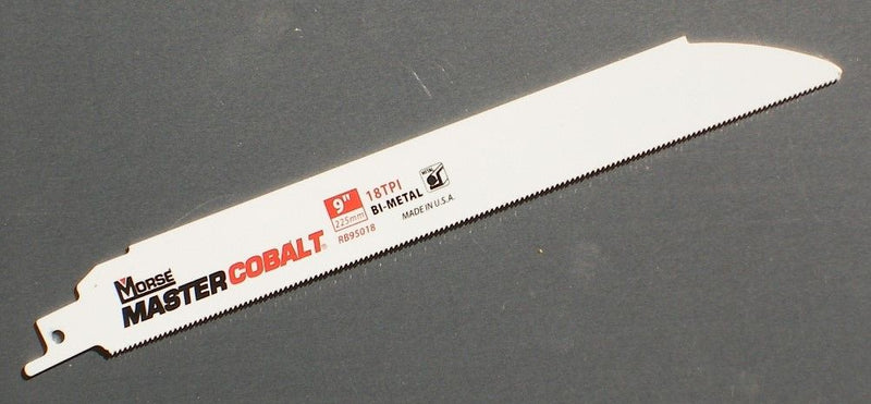 MK Morse Master Cobalt® 9" - 18 TPI Heavy Duty Metal Cutting Sawzall Blade (Reciprocating Saw Blade)