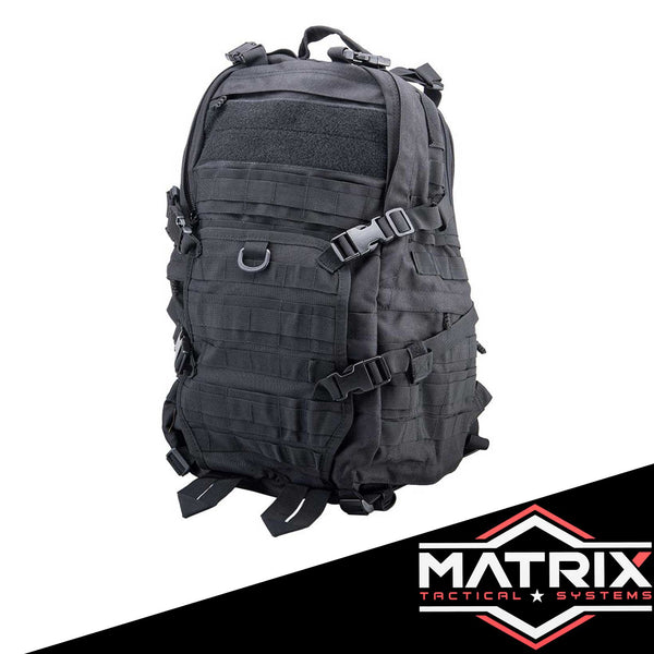 Matrix Tactical Military Rifle Patrol Backpack (Color: Black)