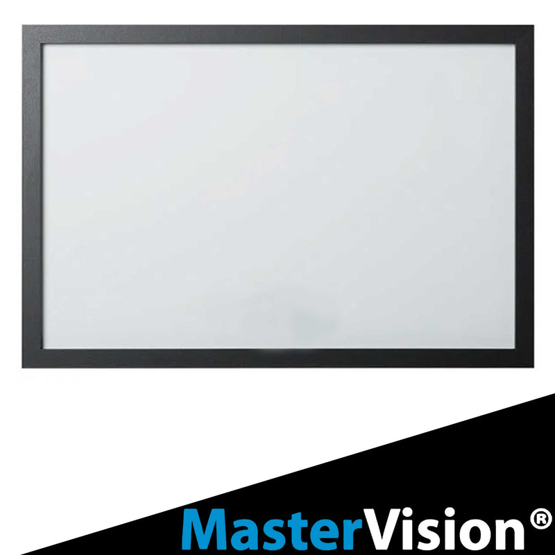 Magnetic Wall-Mount Dry Erase Board with Black MDF Frame