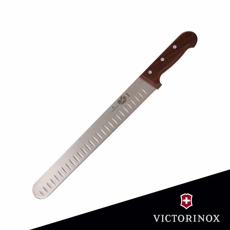 Victorinox 12" Granton Edge Slicing / Carving Knife with Rosewood Handle