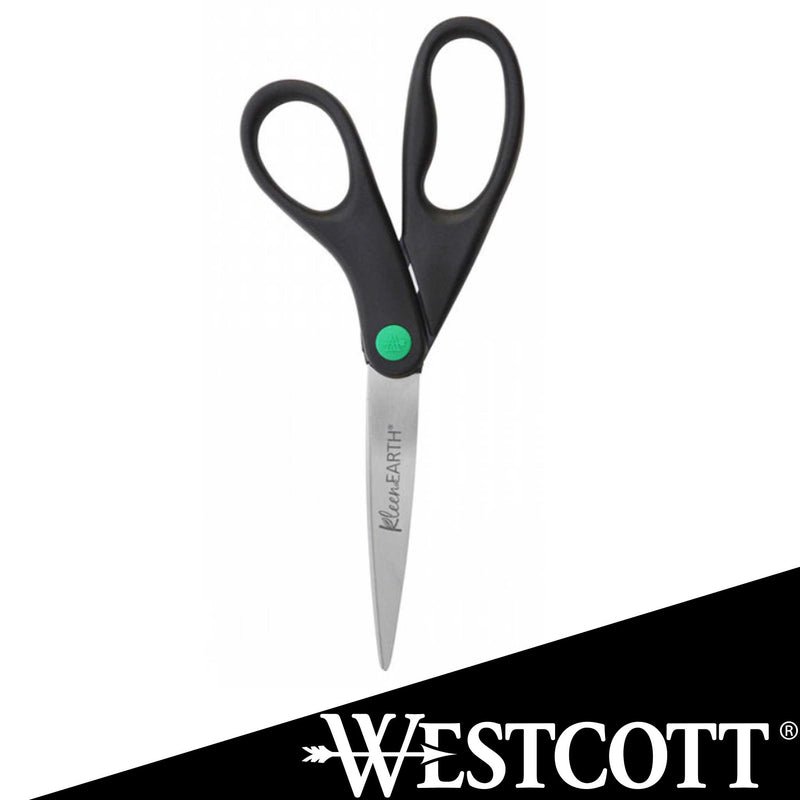Stainless Steel Pointed Tip Scissors with Black Straight Handle - 2/Pack