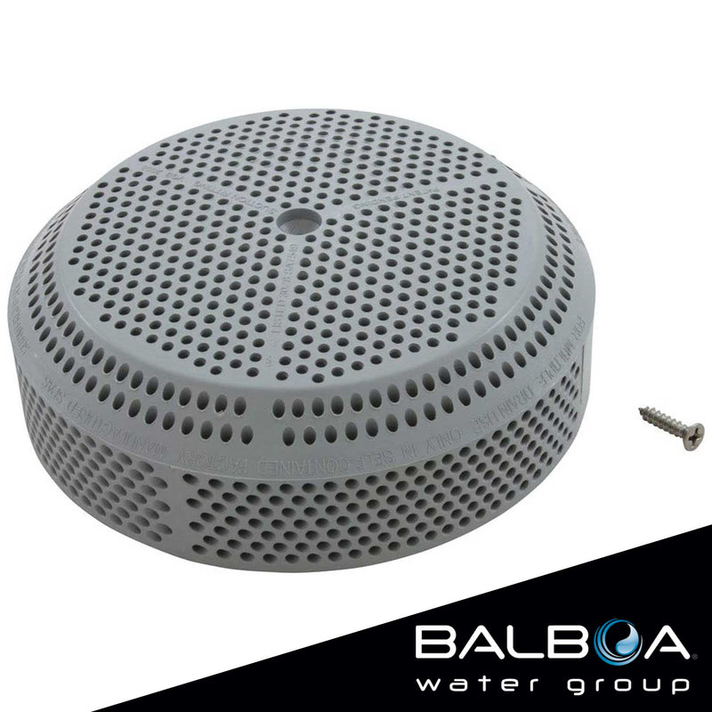 Balboa Water Group Suction Cover, BWG, 4-7/8", 179/256 gpm, Light Gray