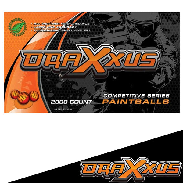 DraXxus Competitive Series Orange Paintballs - 1000 Ct