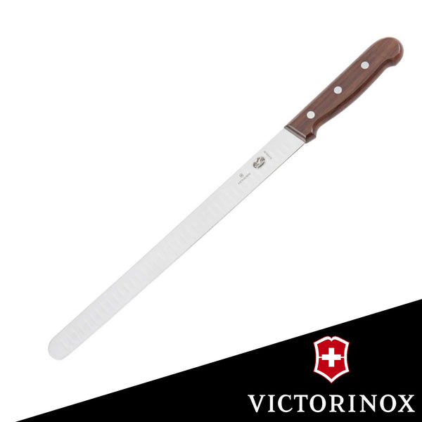 Victorinox Slicer Knife W/ 12 Granton Edge Blade, Rosewood Handle