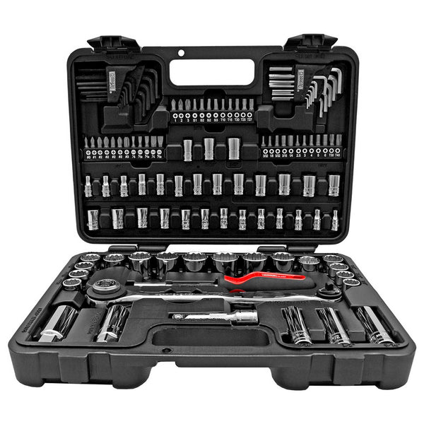 GearHead - 120 pc. SAE and Metric Socket Set with 3-in-1 Ratchet Handle - #GH5641