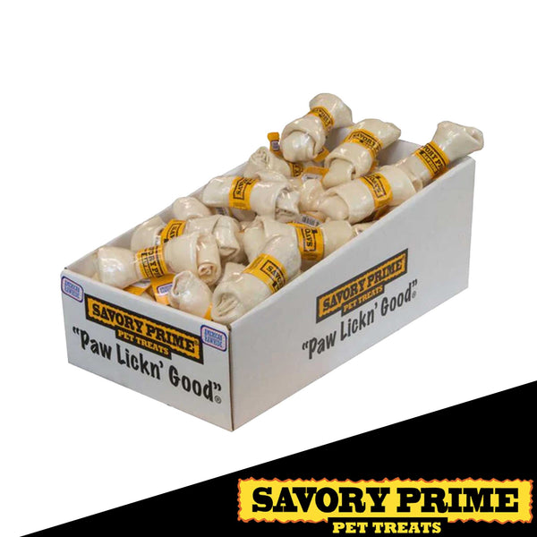 Savory Prime Small Adult Knotted Bone Natural 4-5 in. L (Pack of 48)