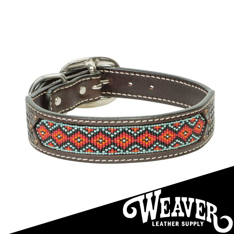 Beaded Basket Weave Dog Collar