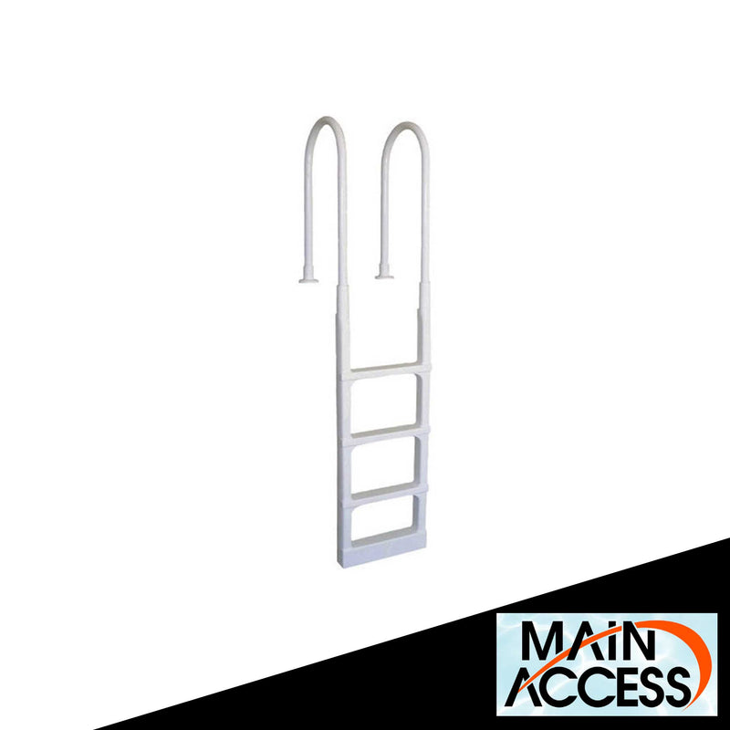 Main Access ProSeries in-Pool Deck Ladder for 48-54 Inch Above Ground Swimming Pools, White