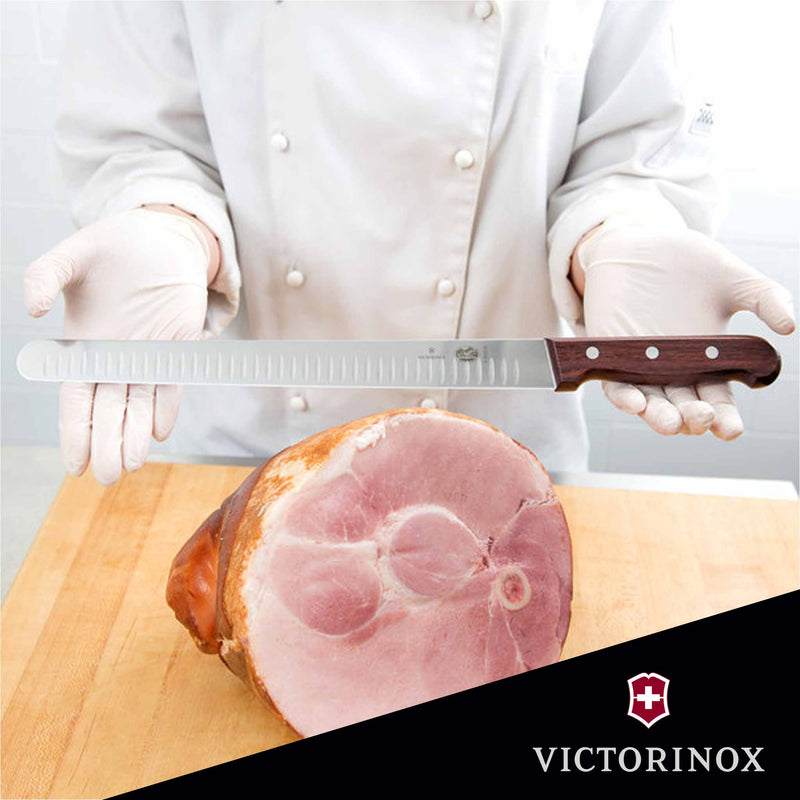 Victorinox 12" Granton Edge Slicing / Carving Knife with Rosewood Handle
