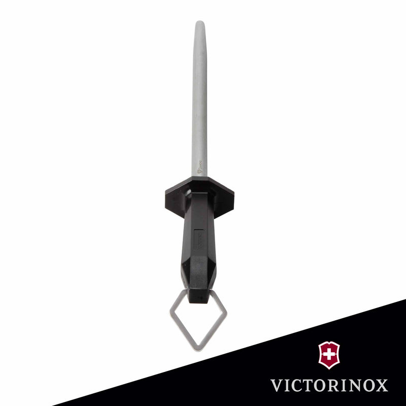 Victorinox 12-inch Honing Steel with Black Plastic Handle