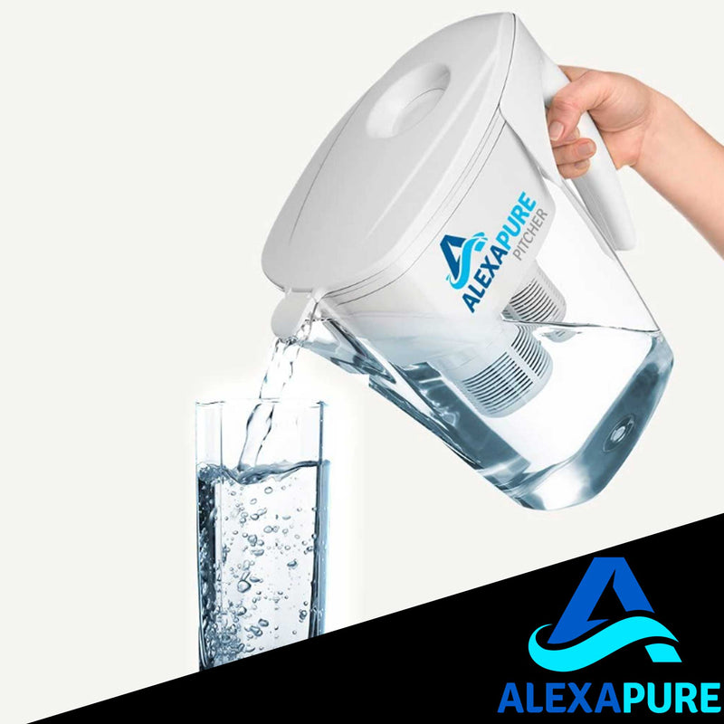 Alexapure Pitcher Water Filtration System, BPA-Free 8-Cup Reservoir