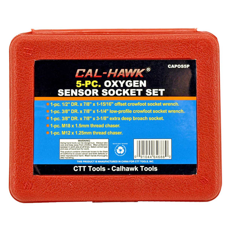 Cal-Hawk 5 - pc. Oxygen Sensor Socket Set