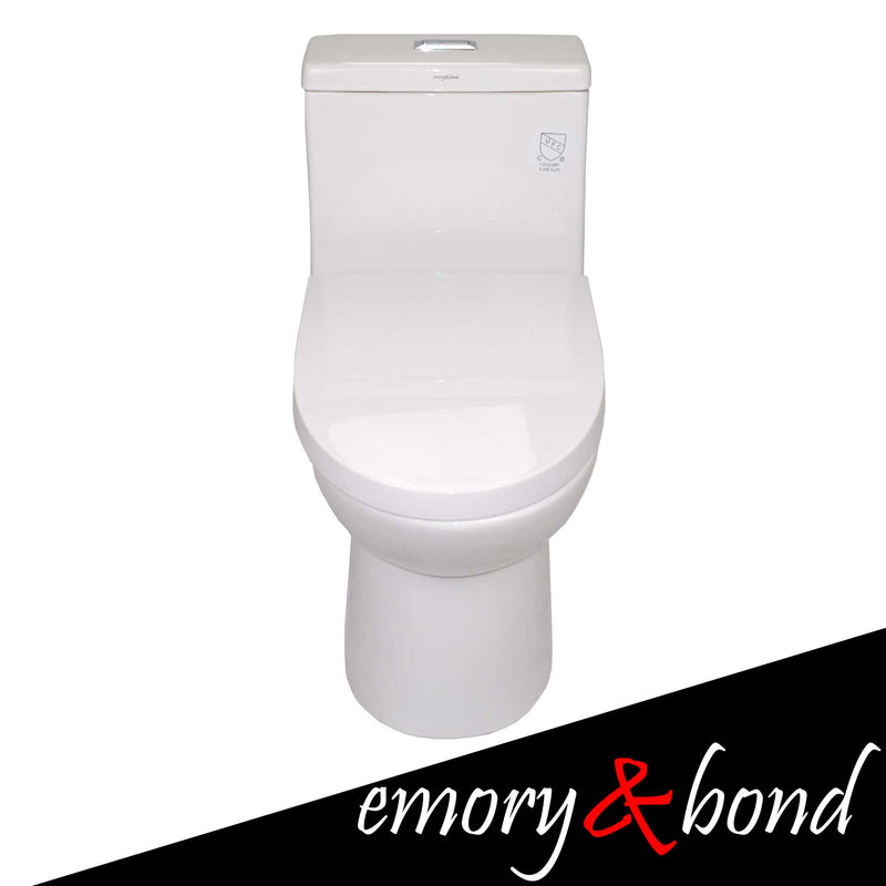 Langford Elongated One-Piece Toilet 1.6 / 1.1 GPF Dual Flush in White