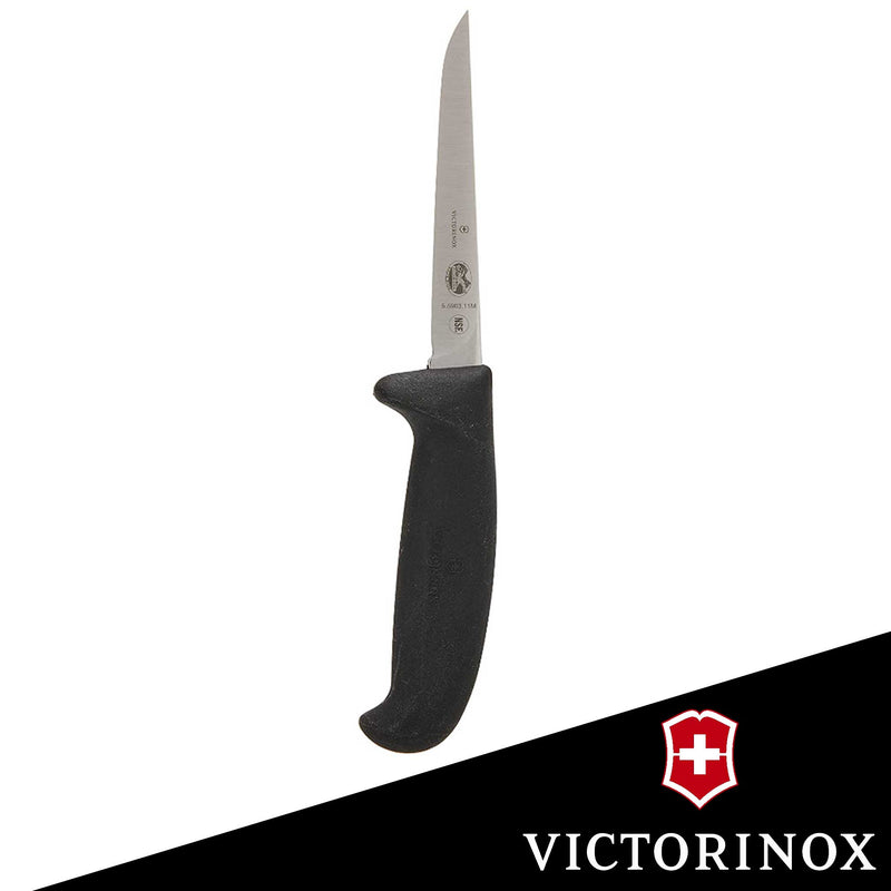 Victorinox Poultry 4.50" Boning Knife with Fibrox Pro Handle, Medium, Black