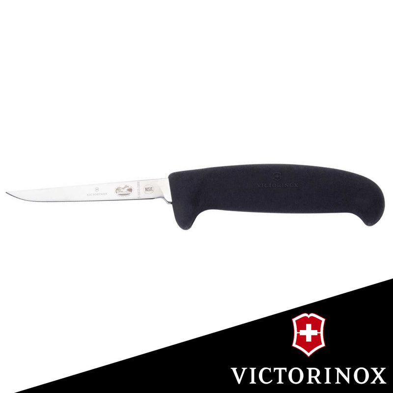 Victorinox Poultry, 3-3/4" Straight Vent, Boning, Medium Black Fibrox Pro Handle