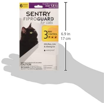 Fiproguard for Cats, Flea and Tick Prevention for Cats (1.5 Pounds and Over)