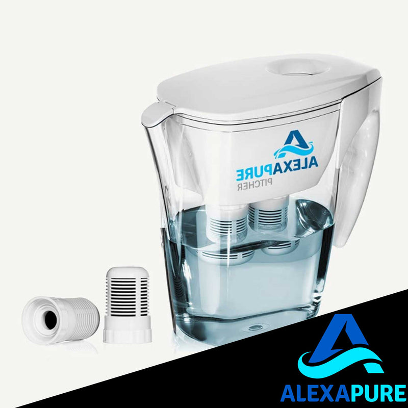 Alexapure Pitcher Water Filtration System, BPA-Free 8-Cup Reservoir