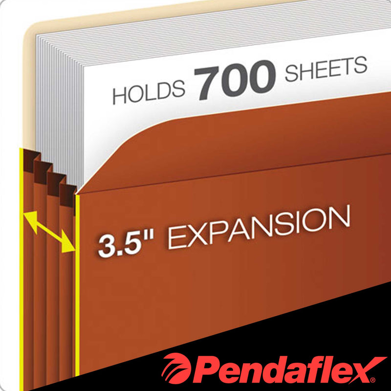 Brown Letter Size 3 1/2" Expanding File Pocket - 50/Box