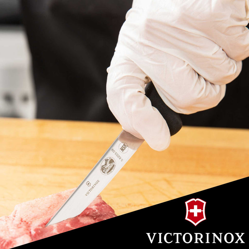 Victorinox Poultry 4.50" Boning Knife with Fibrox Pro Handle, Medium, Black