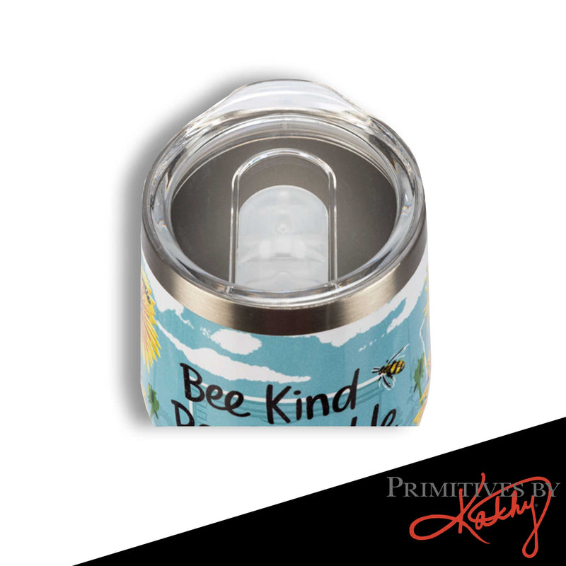 Wine Tumbler - Bee Kind Bee Humble Bee Happy
