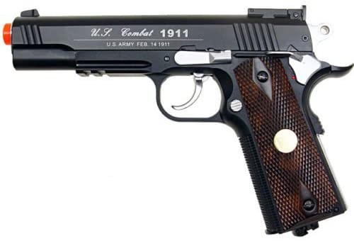 500 fps new full metal wg airsoft m 1911 gas co2 hand gun pistol w/ 6mm bb bbs(Airsoft Gun)