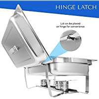 4 Pack 8QT Chafing Dish High Grade Stainless Steel Chafer Complete Set