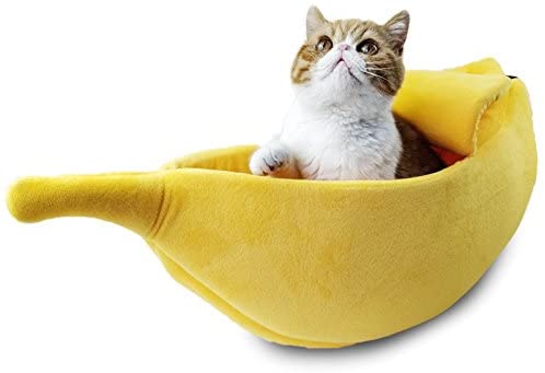 Cute Banana Cat Bed House Medium Size , Christmas Pet Bed Soft Cat Cuddle Bed, Lovely Pet Supplies