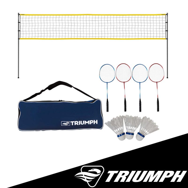 4-Player Competition Badminton Set with Yard Hardware and Carrying Bag