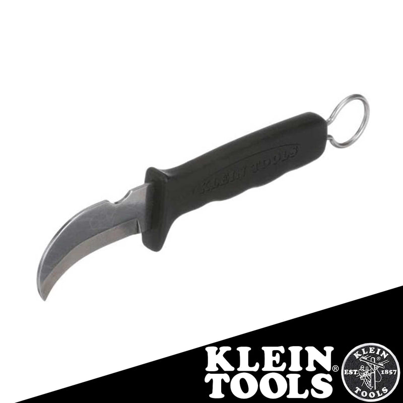 Fixed Blade Professional Knife with 3-Inch Steel Hook Blade, Best Knife for Cable Skinning