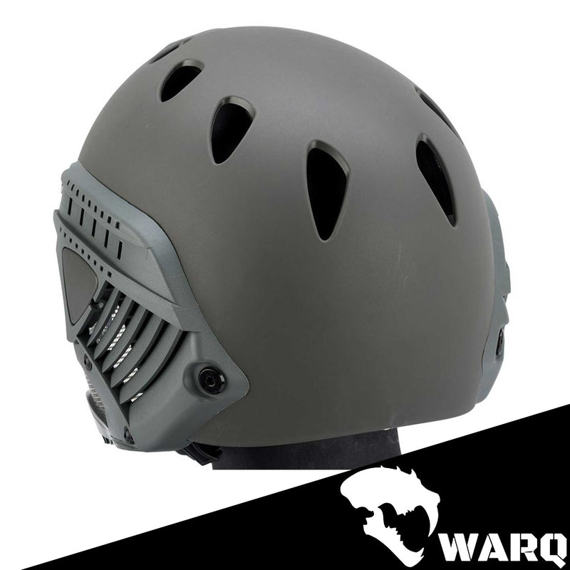 WARQ Full Face Protection Helmet System (Color: Grey / Clear Lens)
