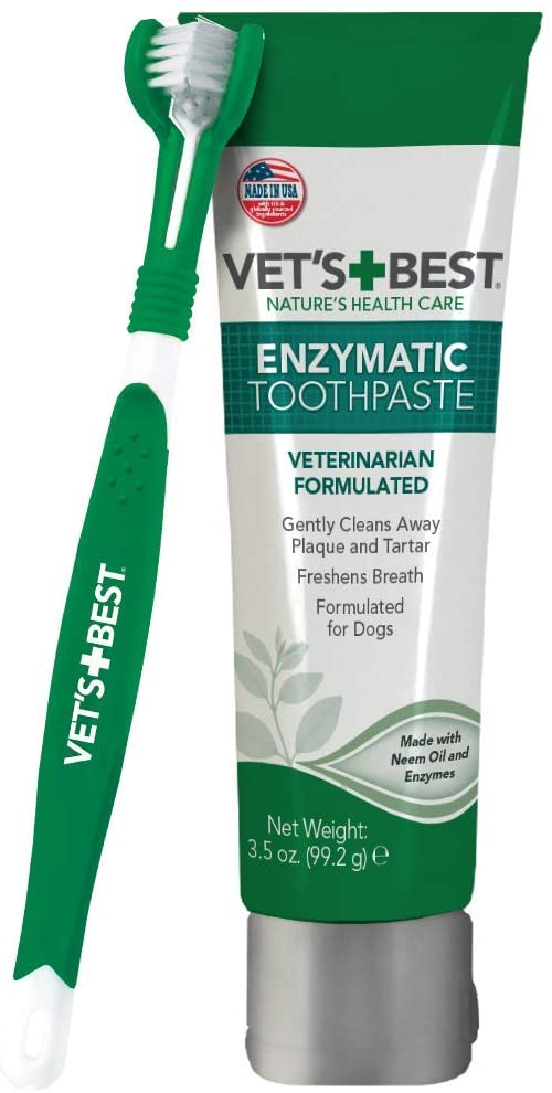 et’s Best Dog Toothbrush and Enzymatic Toothpaste Set | Teeth Cleaning and Fresh Breath Kit