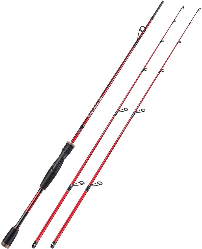 Fishing Rod, 30 Ton Carbon Fiber Sensitive 2 Pcs Baitcasting Rod & Spinning Rod