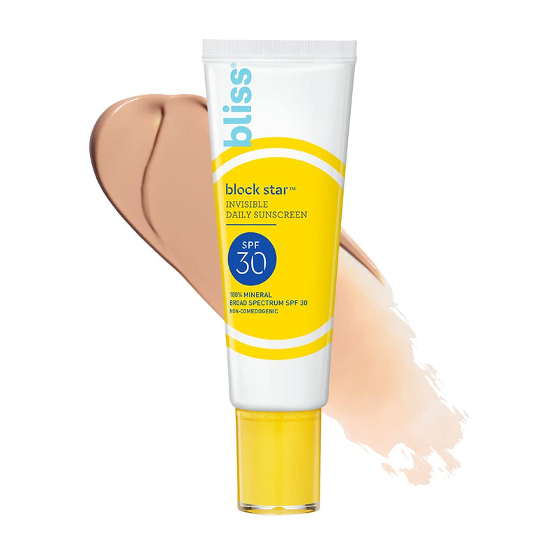 Tinted Sunscreen | Block Star Face Sunscreen | SPF 30 | 100% Mineral Sunscreen | Non-Greasy & Non-Irritating | Vegan | 1.4 fl oz