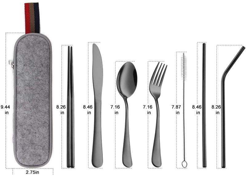 Portable Utensils, Travel Camping Cutlery Set, 8-Piece