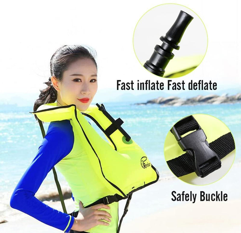 Adults Portable Inflatable Swim Vest Jackets