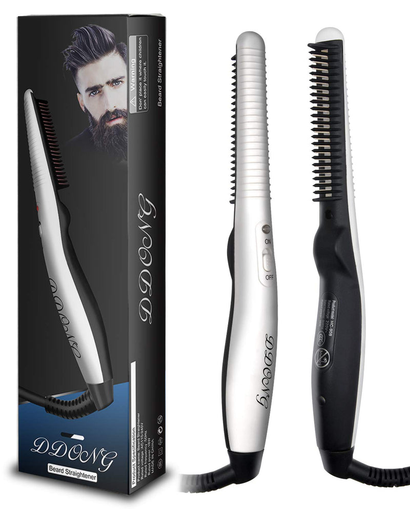 Beard Straightener Comb for Men,Hair Hot Comb,Quick Electric Heated Beard Brush Styler