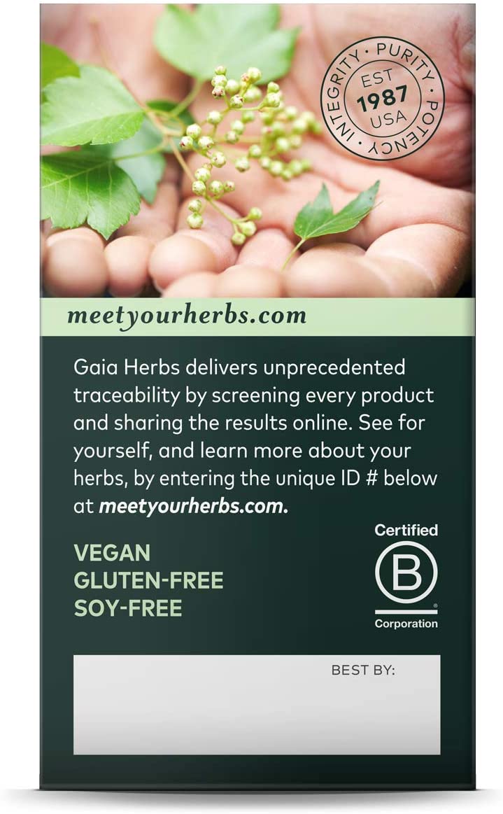 Gaia Herbs, Black Elderberry, Organic Sambucus Elderberry Extract