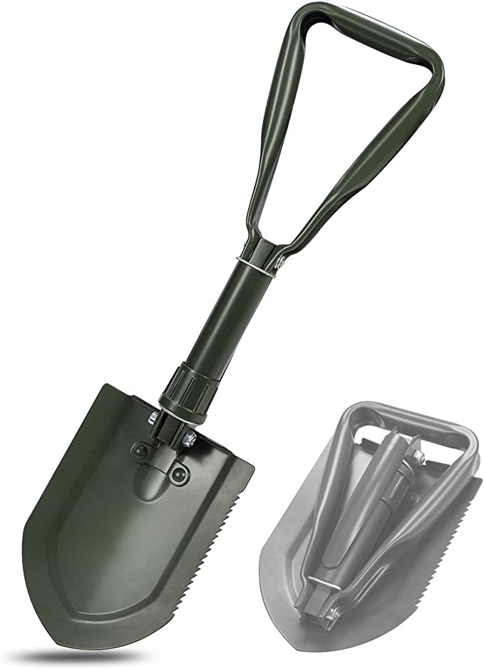 High Carbon Steel Entrenching Tool Tri-fold Handle Shovel with Cover