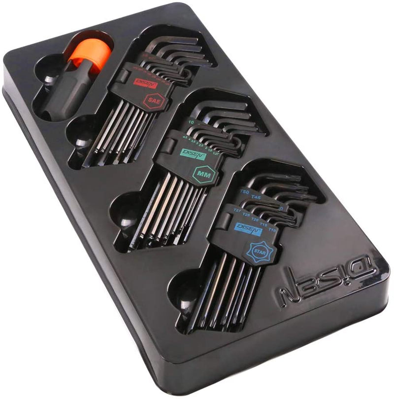 Hex Key Set,Disen 36-Piece Allen Wrench set with Free Strength Helping T-Handle