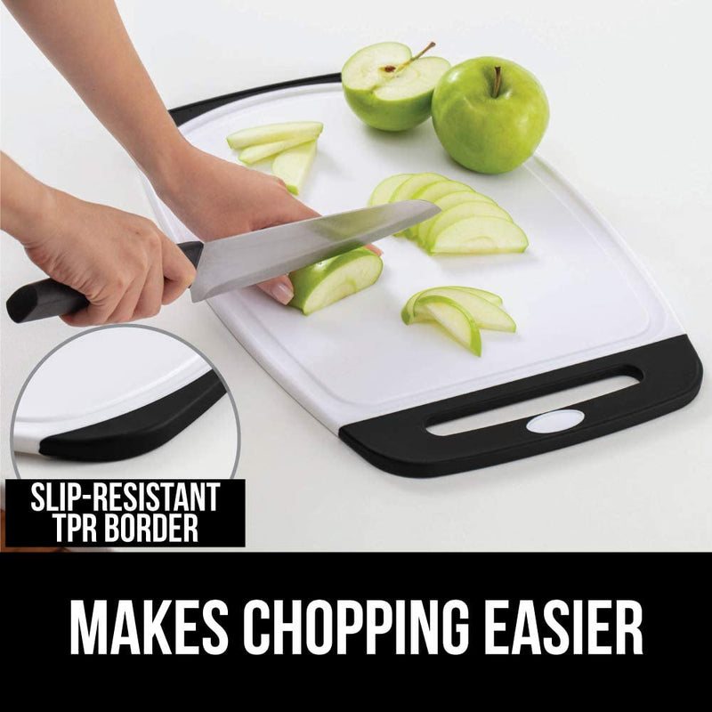 Reversible, Oversized, Thick Cutting Board Set of 3, Easy Grip Handle, Deep Juice Grooves