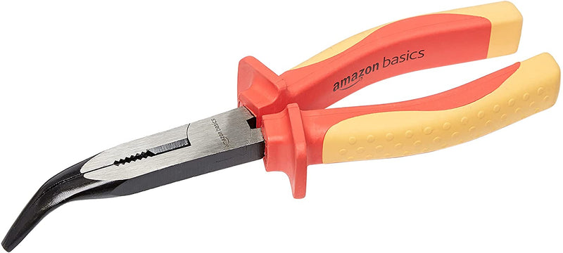 1000 Volt VDE Insulated High Bent Snipe Nose Pliers, 8-inch