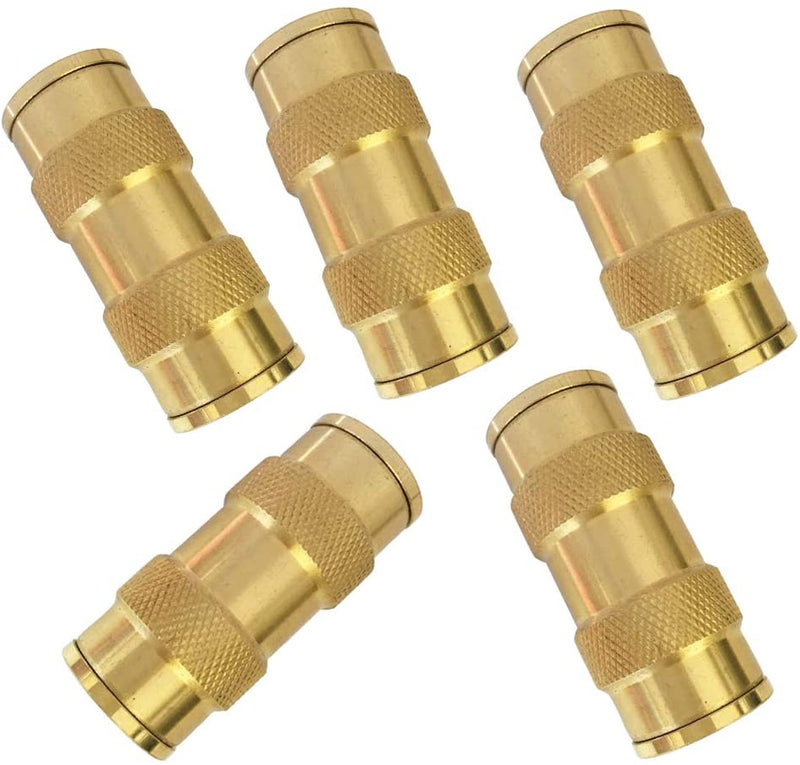 DOT Brass Push in Fitting, Push to Connect Union Fittings Air Brake Union 1/4" Tube OD 5pcs