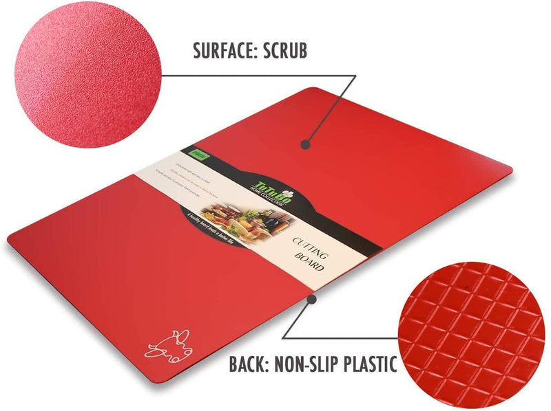 Cutting Board Mats Flexible Plastic Colored Mats With Food Icons
