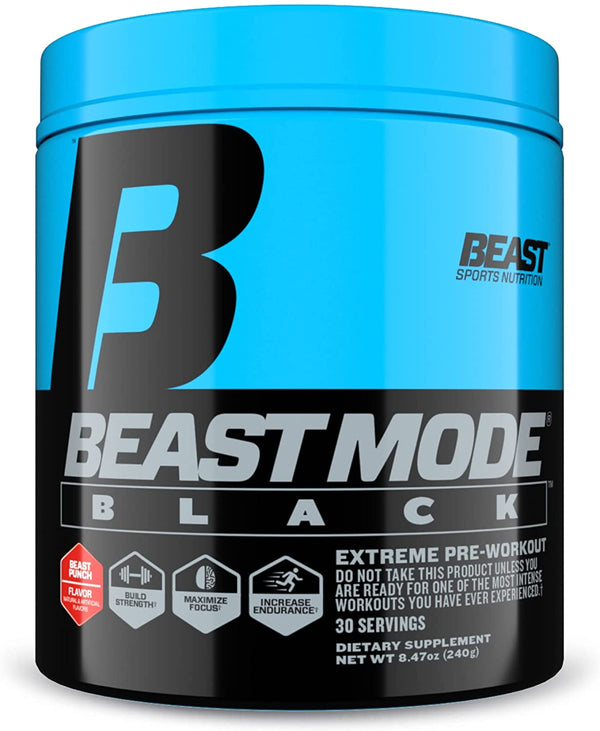 Beast Sports Nutrition Beast Mode Black, Beast Punch - 8.47 oz