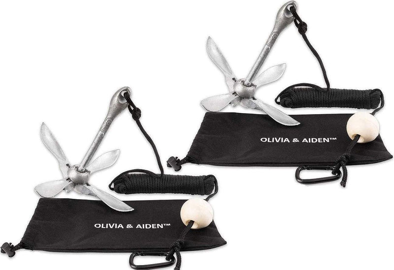 2 Pack Grapnel Anchor Kit (3.5 lb) with 40ft