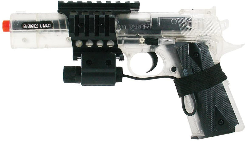 Colt 1911 6-Inch Target Model Spring Powered Airsoft Pistol with Laser